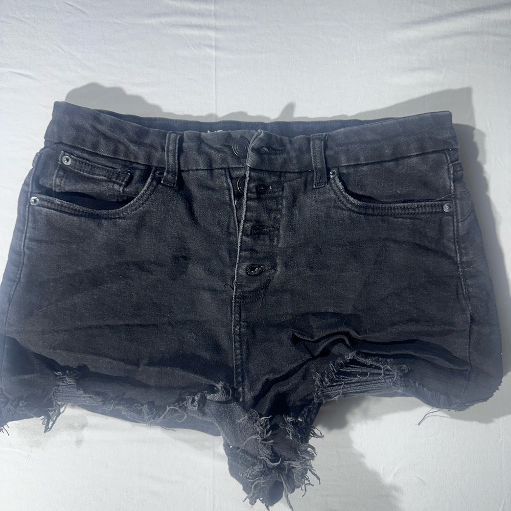 No Boundaries Black Distressed Denim Jean Shorts